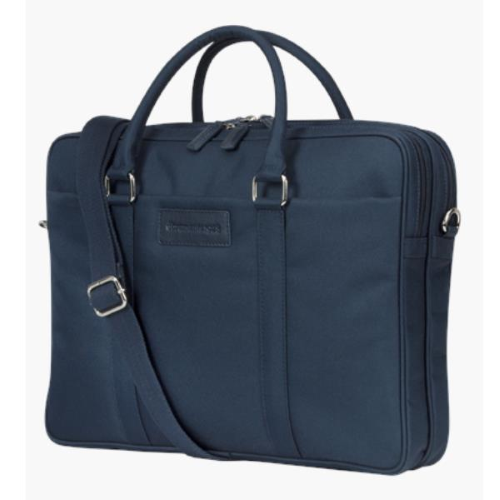 DBRAMANTE 1928 GINZA BORSA PER NOTEBOOK DA 16" IN NYLON TESSUTO CON TRACOLLA 8 SCOMPARTI BLU